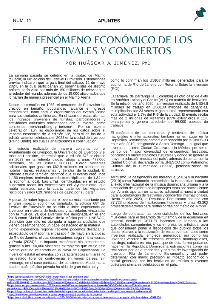 El fenómeno económico de los festivales y conciertos